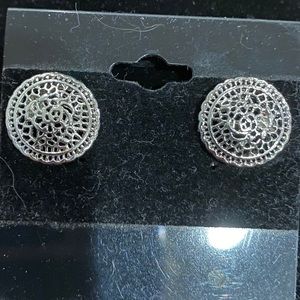 New silver earrings